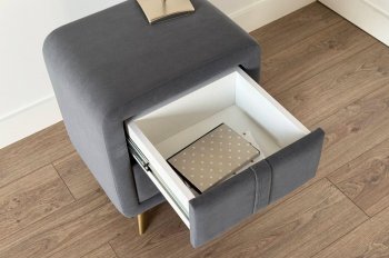 Тумба прикроватная Софи 2 графит (Мебельсон) в Ивделе - ivdel.mebel-e96.ru