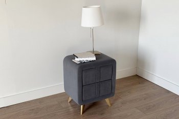 Тумба прикроватная Софи 2 графит (Мебельсон) в Ивделе - ivdel.mebel-e96.ru