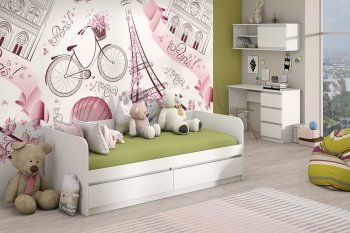 Кровать Соната 900 белый (Зарон) в Ивделе - ivdel.mebel-e96.ru
