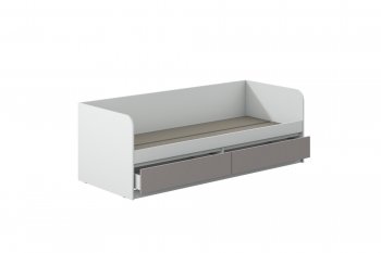 Кровать Соната 900 белый/кашемир(Зарон) в Ивделе - ivdel.mebel-e96.ru