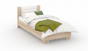 Спальня Аврора Кровать 120 со встроенным основанием под матрас Дуб сонома/Белый в Ивделе - ivdel.mebel-e96.ru | фото