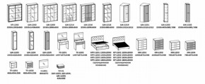 Спальный гарнитур ЛУНА (модульный)  Бодега белая в Ивделе - ivdel.mebel-e96.ru