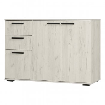 Комод Стандарт 3 NEW крафт белый (БТС) в Ивделе - ivdel.mebel-e96.ru