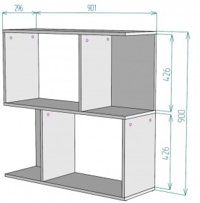 Стеллаж S35 (Белый) в Ивделе - ivdel.mebel-e96.ru