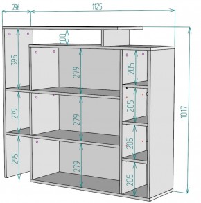 Стеллаж S36 (Белый) в Ивделе - ivdel.mebel-e96.ru