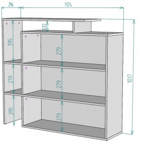 Стеллаж S37 (Белый) в Ивделе - ivdel.mebel-e96.ru