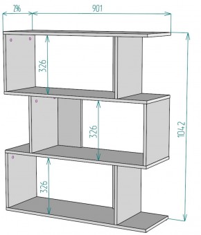 Стеллаж S41 (Белый) в Ивделе - ivdel.mebel-e96.ru