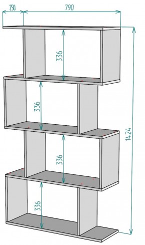 Стеллаж S52 (Белый) в Ивделе - ivdel.mebel-e96.ru