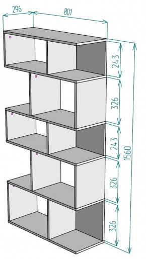 Стеллаж S6 (Белый) в Ивделе - ivdel.mebel-e96.ru