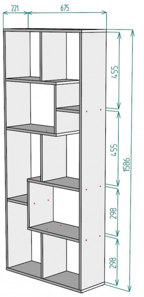 Стеллаж S8 (Белый) в Ивделе - ivdel.mebel-e96.ru