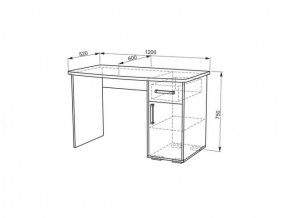 Стол компьютерный с надстройкой Лайт-1 (1200) в Ивделе - ivdel.mebel-e96.ru