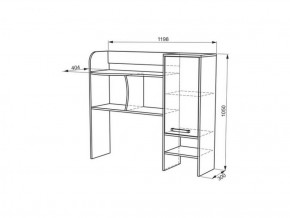 Стол компьютерный с надстройкой Лайт-1 (1200) в Ивделе - ivdel.mebel-e96.ru