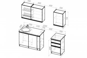 Кухонный гарнитур Сюита стандарт 1600 мм (Герда) в Ивделе - ivdel.mebel-e96.ru