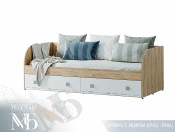 Кровать с ящиками Тренд LIGHT КР-01 (БТС) в Ивделе - ivdel.mebel-e96.ru | фото