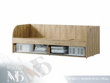Кровать с ящиками Тренд LIGHT КР-01 (БТС) в Ивделе - ivdel.mebel-e96.ru