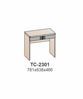 Туалетный стол ШЕР Дуб серый/айронвуд серебро (ТС-2301) в Ивделе - ivdel.mebel-e96.ru | фото