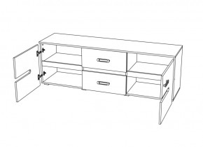 Тумба под ТВ Ким (Белый глянец/Венге) в Ивделе - ivdel.mebel-e96.ru