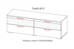 Тумба TV (М-12) Марсель (АстридМ) в Ивделе - ivdel.mebel-e96.ru