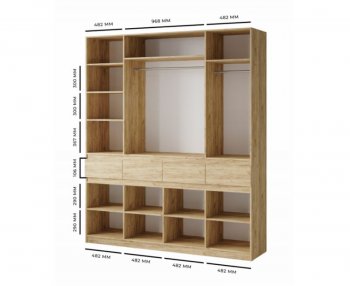 Шкаф 2000 мм Турин ЛДСП крафт серый/кашемир (ВВР) в Ивделе - ivdel.mebel-e96.ru