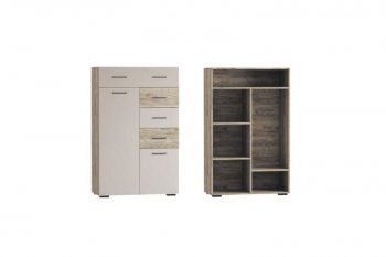 Стенка Турин крафт серый/кашемир, модульная (ВВР) в Ивделе - ivdel.mebel-e96.ru