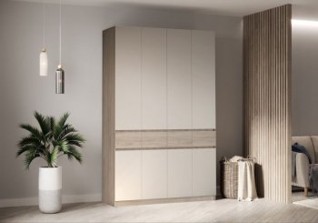 Шкаф 2000 мм Турин ЛДСП крафт серый/кашемир (ВВР) в Ивделе - ivdel.mebel-e96.ru