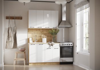 КУхонный гарнитур Валерия 1200 мм вотан/белый(Сурская) в Ивделе - ivdel.mebel-e96.ru