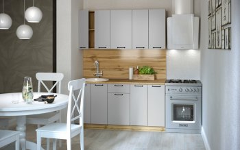 КУхонный гарнитур Валерия 1600 мм вотан/серый (Сурская) в Ивделе - ivdel.mebel-e96.ru