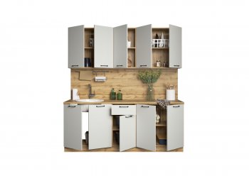 КУхонный гарнитур Валерия 2000 мм вотан/серый (Сурская) в Ивделе - ivdel.mebel-e96.ru