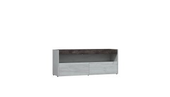 ТВ тумба Вегас Дуб Крафт Белый/Ателье темн. (Лин) в Ивделе - ivdel.mebel-e96.ru