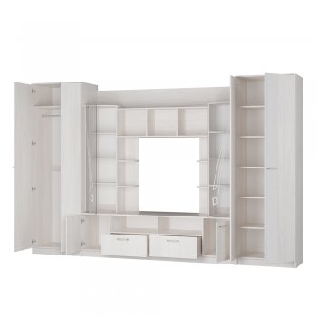 Стенка Венеция ясень белый (БТС) в Ивделе - ivdel.mebel-e96.ru