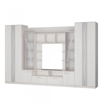 Стенка Венеция ясень белый (БТС) в Ивделе - ivdel.mebel-e96.ru