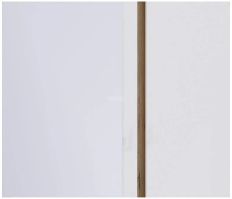 Шкаф 1550 мм 3-х дверный с зеркалом Веста СБ-2258 (Дуб Бунратти/Белый глянец) (СП) в Ивделе - ivdel.mebel-e96.ru
