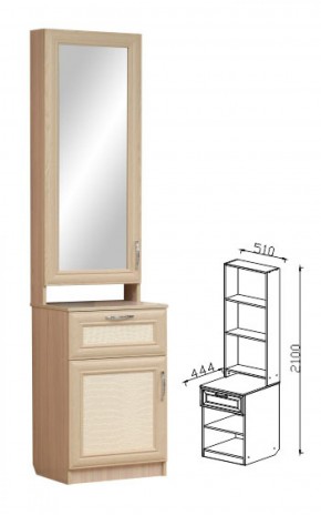 ВИП-6 шкаф комбинированный с зеркалом Визит-16 в Ивделе - ivdel.mebel-e96.ru