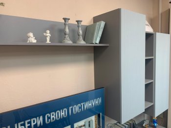 Стенка Сканди МДФ НМ-001 грин грей софт (Стиль) в Ивделе - ivdel.mebel-e96.ru