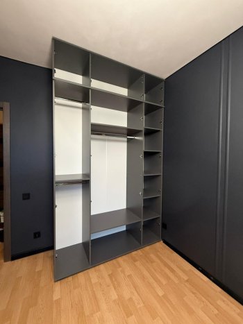 Шкаф 1600 мм 4-х створчатый Норд с антресолью графит (Миф) в Ивделе - ivdel.mebel-e96.ru