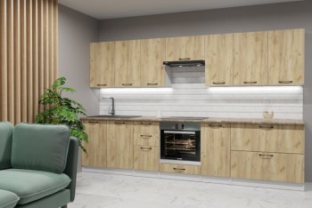 Кухонный гарнитур Янтарь 3000 мм (Герда) в Ивделе - ivdel.mebel-e96.ru