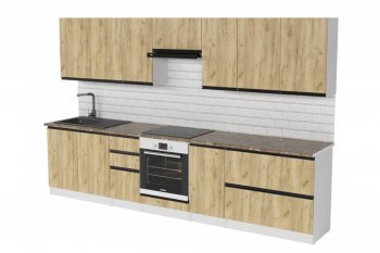 Кухонный гарнитур Янтарь экстра 3000 мм (Герда) в Ивделе - ivdel.mebel-e96.ru