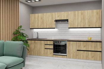 Кухонный гарнитур Янтарь экстра 3000 мм (Герда) в Ивделе - ivdel.mebel-e96.ru